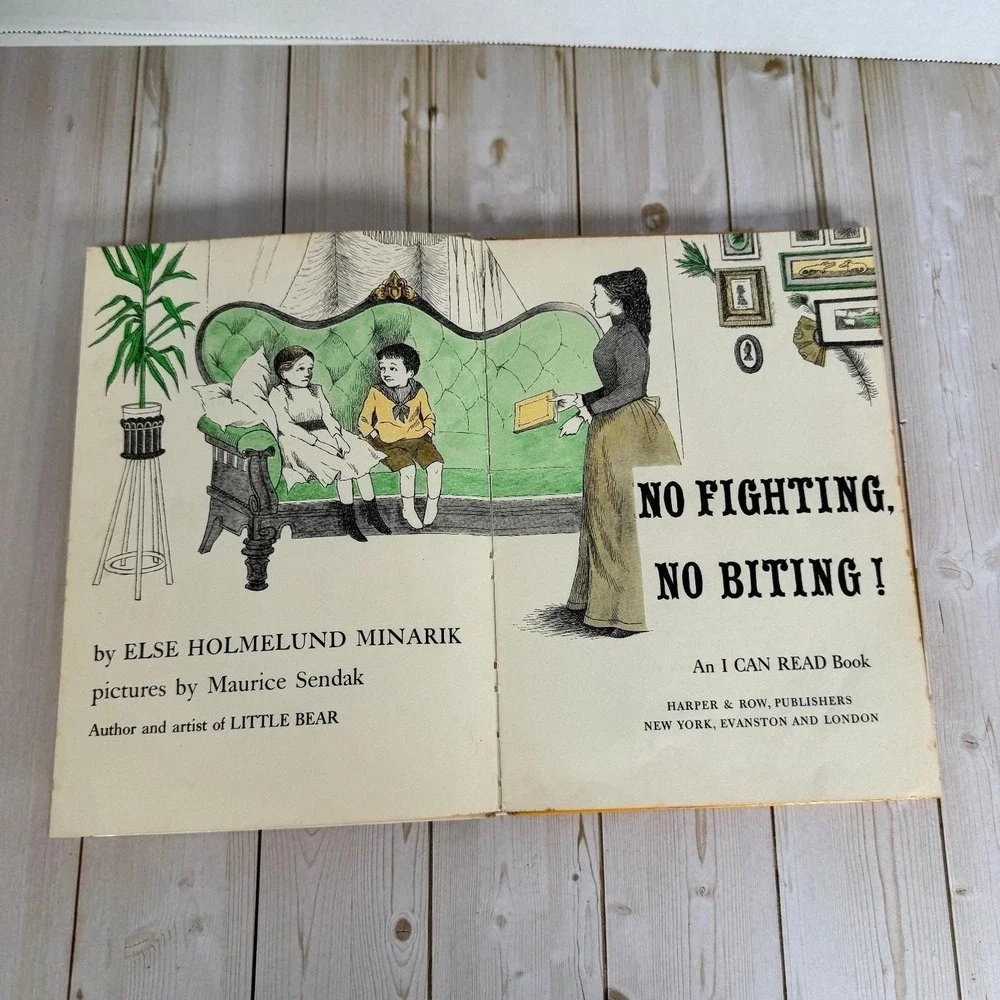 No Fighting No Biting Else Holmelund Minarik Maurice Sendak HC Harper Row